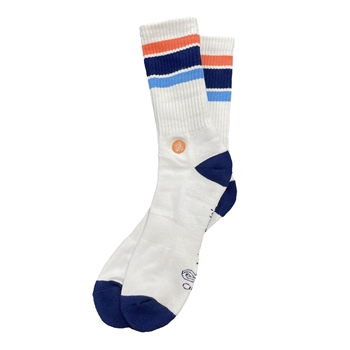 ATHLETIC SOCK WHITE WITH STRIPES 