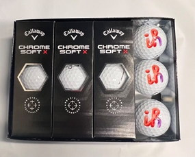 CALLAWAY CHROME X GOLF BALL WITH LOGO