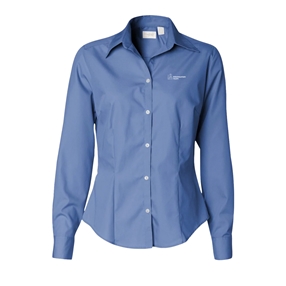 LADIES VANHEUSEN SILKY POPLIN WOVEN SHIRT