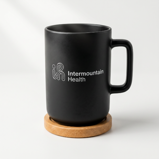 Sonder 14oz ceramic mug w/ bamboo lid/coaster - IH_17684SONDER