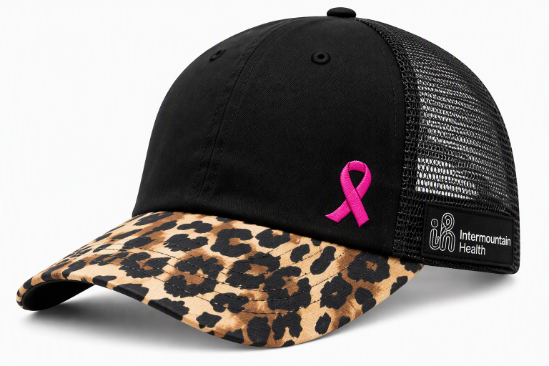 Fashion Trucker Hat Leopard Print Bill - IH_6885B_LEOHAT