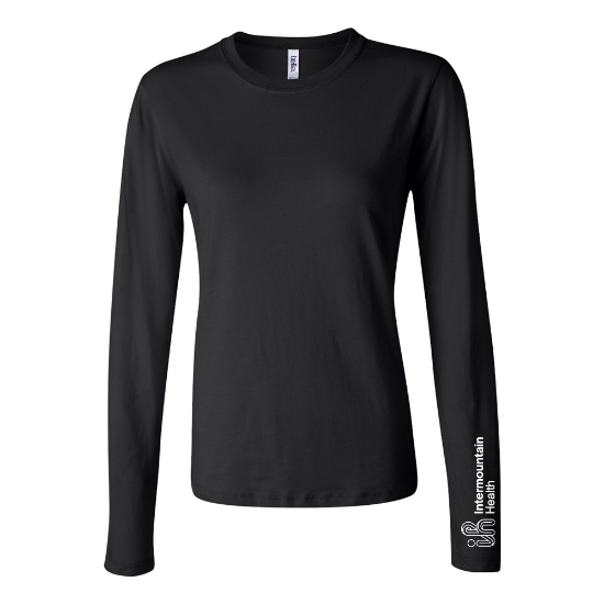 Women's Long Sleeve Black Tee - LS_WBKTEE_