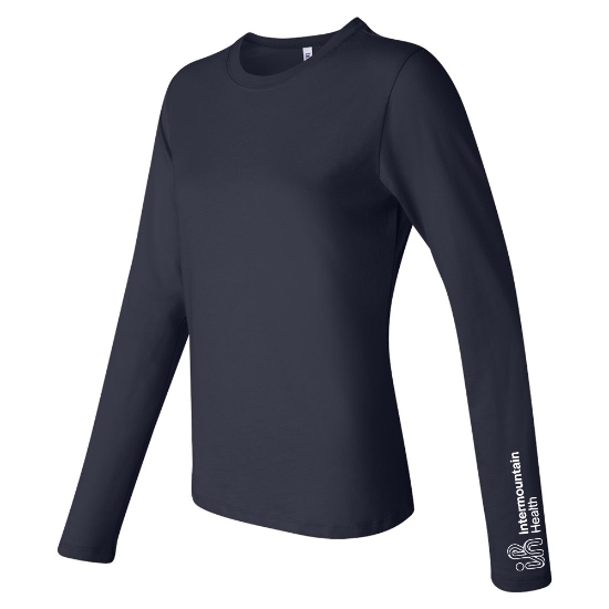 Women's Long Sleeve Navy Tee - LS_WNVTEE_IH_