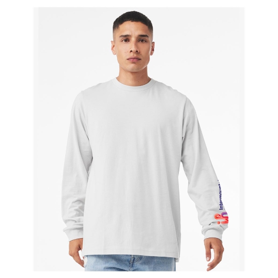 Men's Long Sleeve White  Tee - LS_WTTEE_