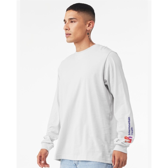 Men's Long Sleeve White  Tee - LS_WTTEE_
