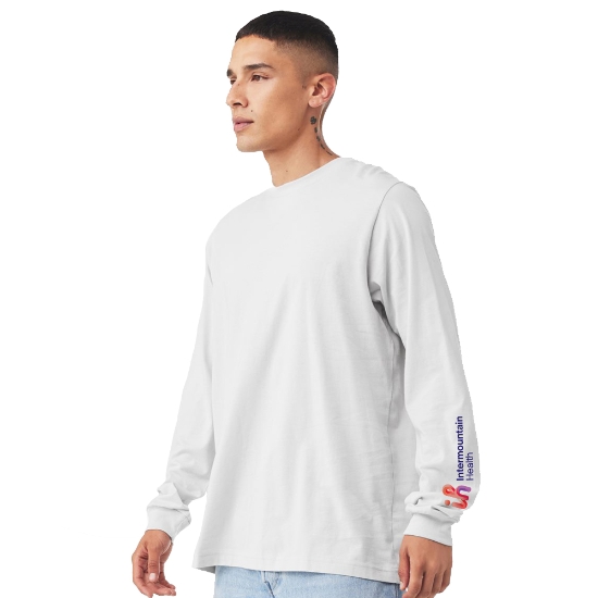 Men's Long Sleeve White  Tee - LS_WTTEE_