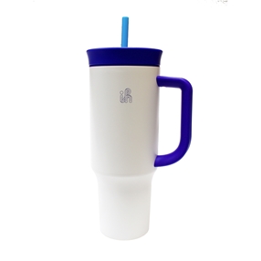 Owala 40oz Tumbler with Straw Blue/White