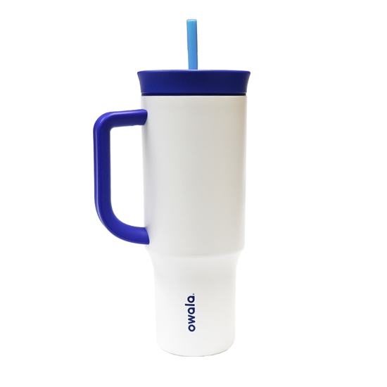 Owala 40oz Tumbler with Straw Blue/White - 4728008673