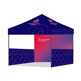 Pop Up 10' x 10' Tent with full back and two half sides with case